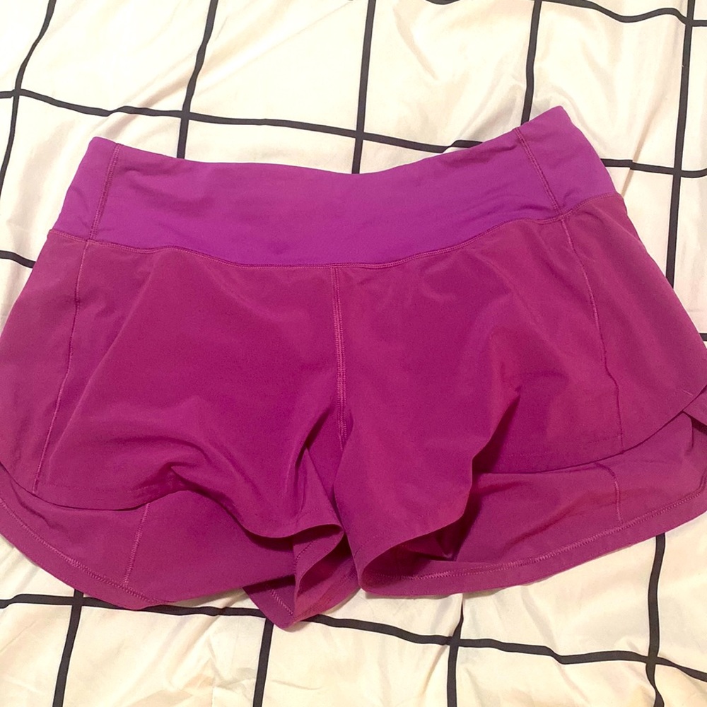 Lululemon, 8, Speed Up MR Short 4” *lined magenta purple